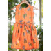 Printed Orange Kids Dress (KR1204)